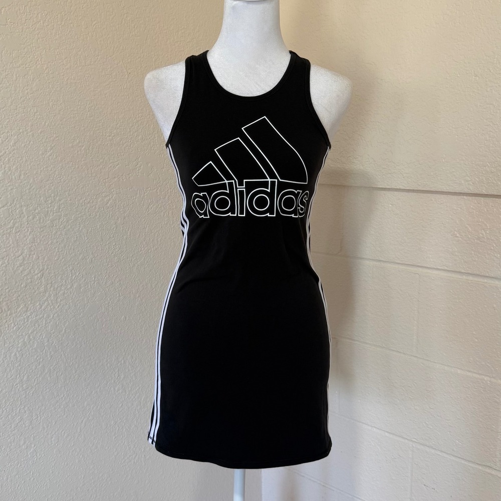 Adidas Tank Dress Girls Size Small (7/8) Black AZ4604 Racerback Mini Sporty